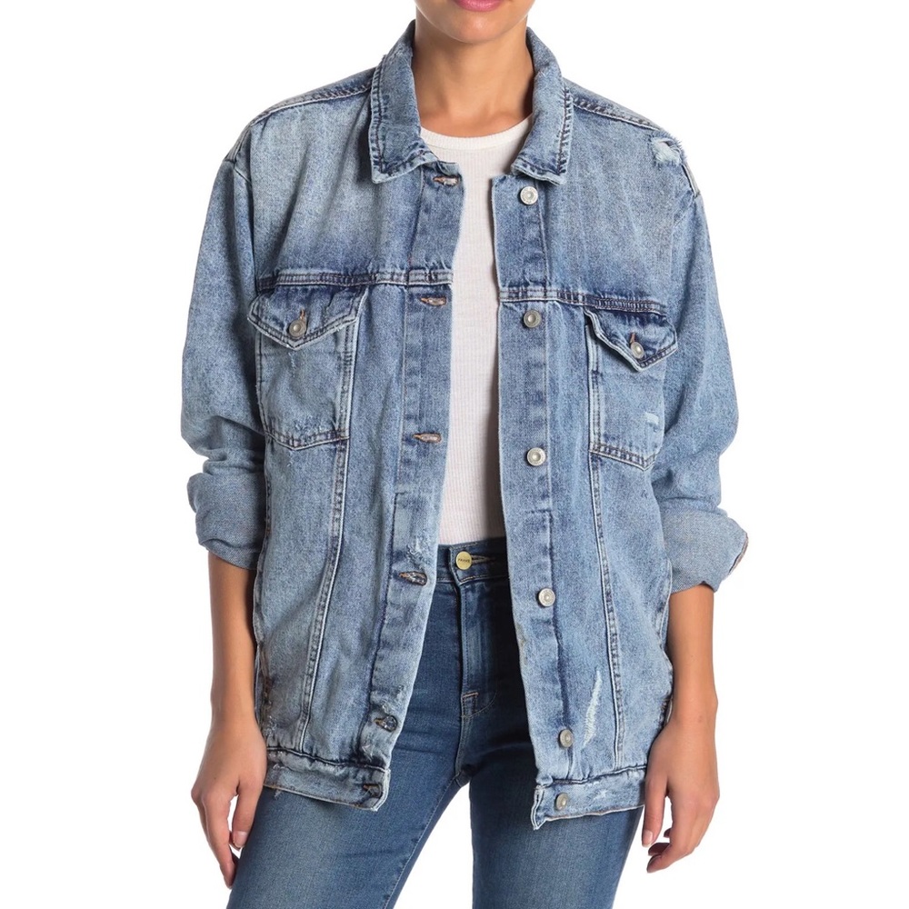 Free People Blue Jean Jacket